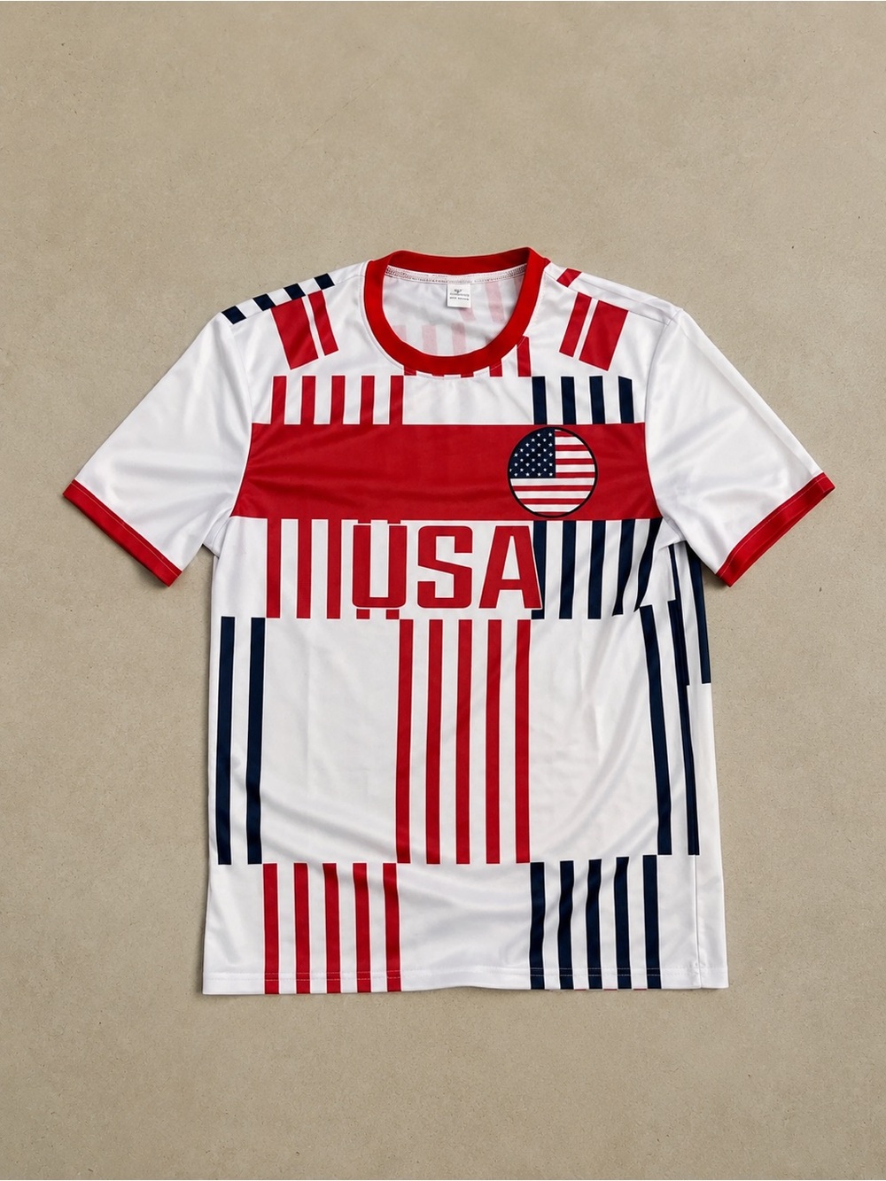Men's USA Graphic Short-Sleeve Shirt - White, Red & Navy